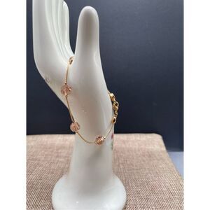 Vintage Genuine Swarovski Gold Tone Light Amber Crystal Swarovski Logo